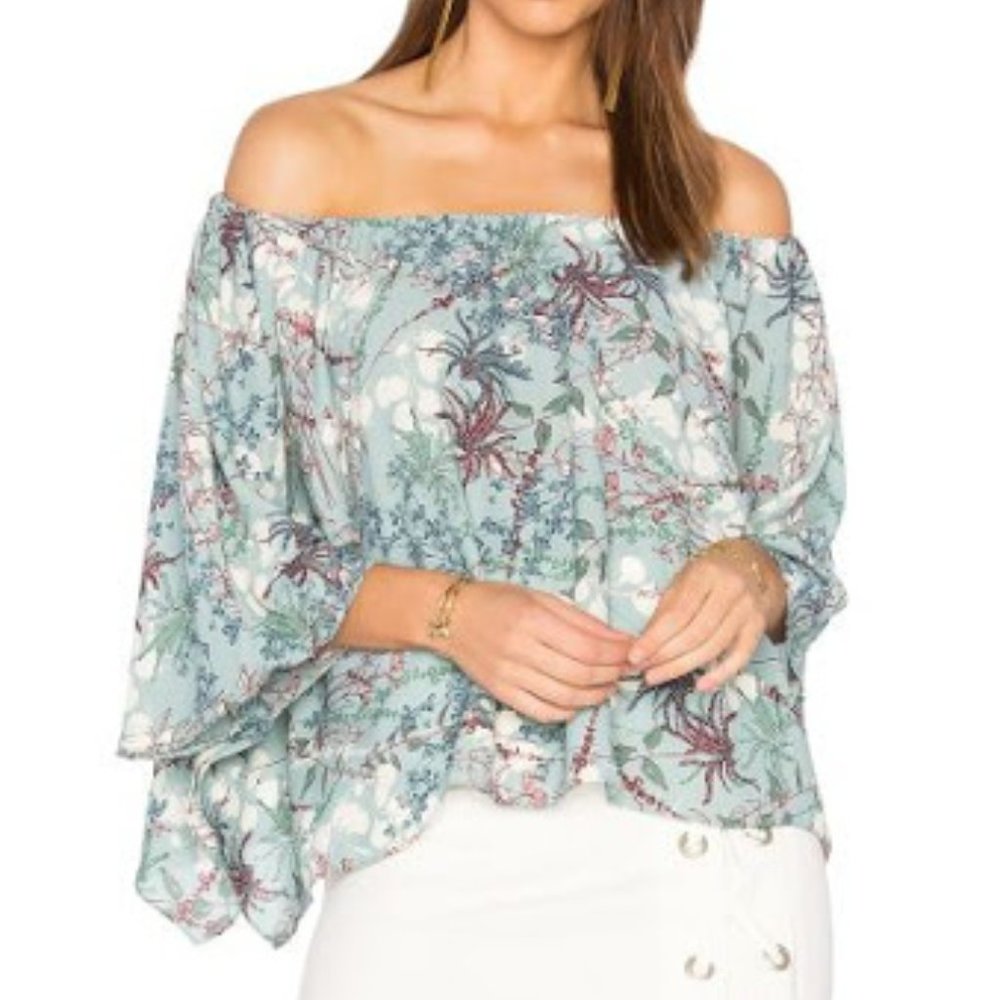 Krisa | Off Shoulder Drape Top w/ batwing sleeves